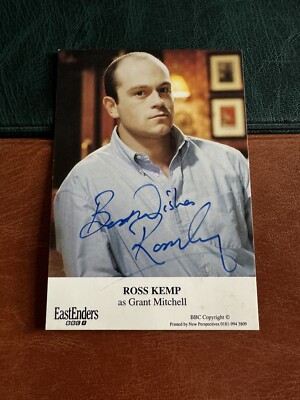 (LT75) ROSS KEMP ORIGINAL SIGNED AUTOGRAPH TV PRESENTER ACTOR EASTENDERS