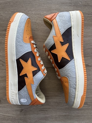 A BATHING APE BAPEスター柄 ポロシャツ グレーブラウン L A BATHING APE BAPEスター柄 ポロシャツ グレーブラウン L