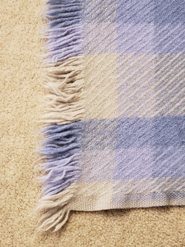 Vintage Pendleton Wool Stadium Camp Throw Blanket Blue Shadow Plaid 44