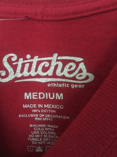 Stitches Athletic Gear Red Portugal Soccer Futbol Short Sleeve Shirt Medium NWT
