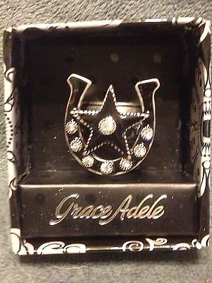 NEW In Box! Grace Adele Cowgirl-Black  Ring Size *FITS MOST'' ~Free Shipping~ 