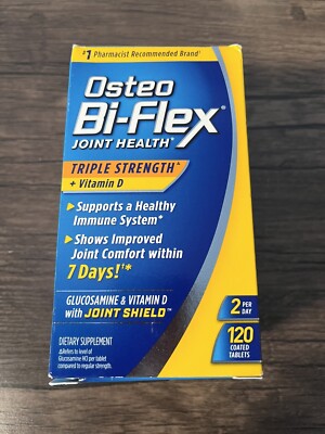 Osteo Bi-Flex Joint Health Triple Strength Vit D 120 Coated Tablets Exp 3/2026