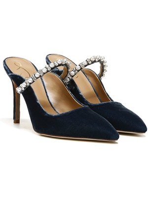 

SAM EDELMAN Женские синие туфли без задника с искусственным жемчугом и кристаллами Hyland Stiletto, размер 9 м, Синий, I3888F2