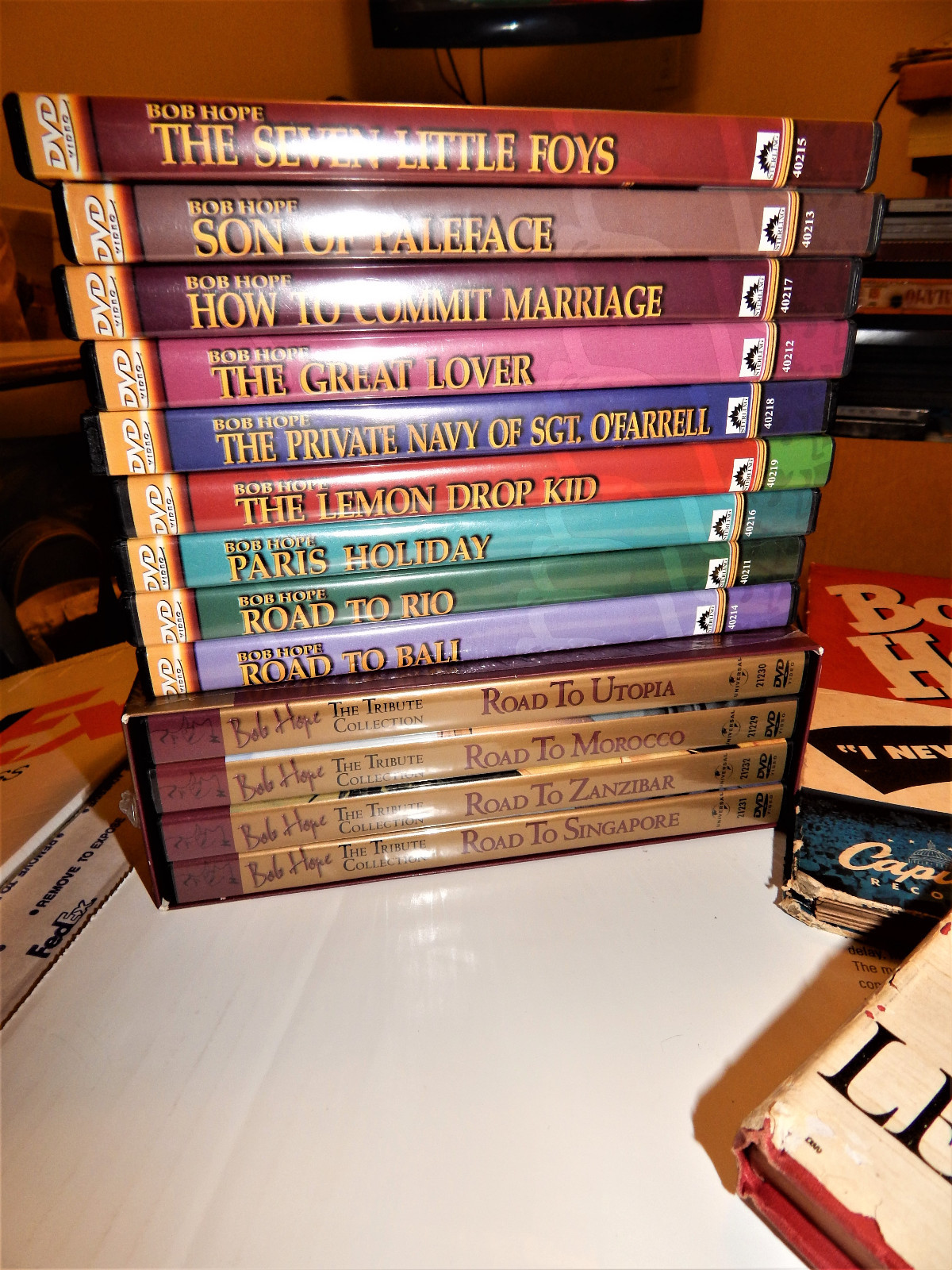 Bob Hope Collection: Never Left Home Book, Record Set, 13 DVD Movies (6 Road To)