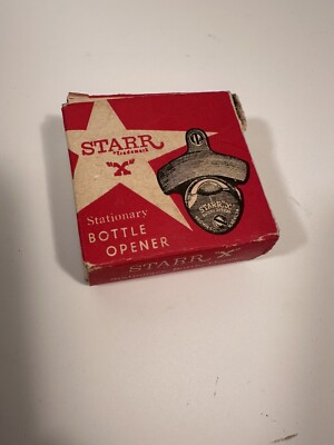 Vintage Starr  X  Coca-Cola Stationary Bottle Opener w/ Box & Screws