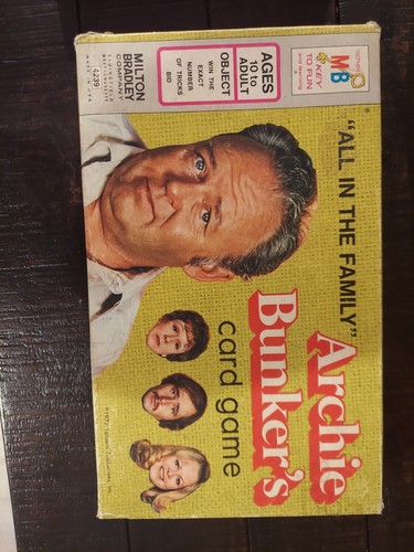 Vintage 1972 All In The Family Archie Bunker’s Card Game Milton Bradley in box