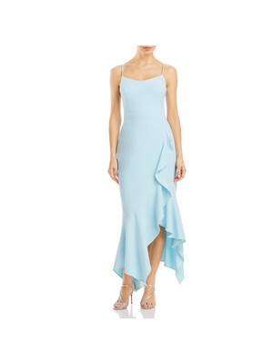 

AQUA FORMAL Женское голубое платье макси с подкладкой и подкладкой на тонких бретельках, Light blue