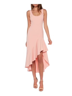 

BARDOT Женское Розовое Вечернее Платье Миди Без Рукавов С Квадратным Вырезом Хай-Лоу 8\M, Розовый