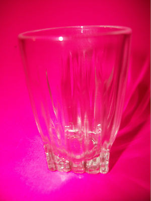 CLEAR GLASS TOOTHPICK HOLDER or WHISKEY / ALCOHOL SHOT GLASS