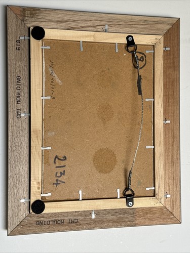 MID CENTURY PAINTING ABSTRACT MODERNISM CUBIST CUBISM SURREALIST MYSTERY SIGNED