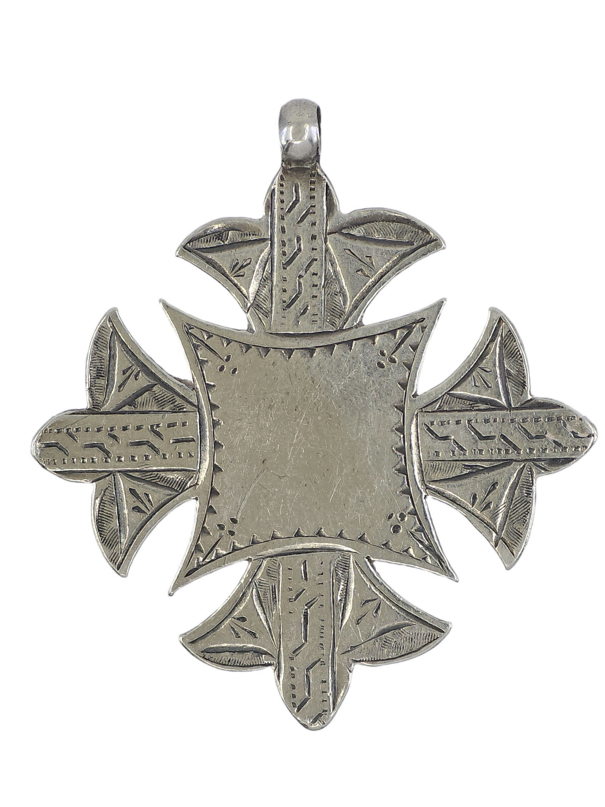 ANTIQUE 1903 CONSTANTINE & FLOYD BRITISH BIRMINGHAM SILVER MALTESE CROSS PENDANT