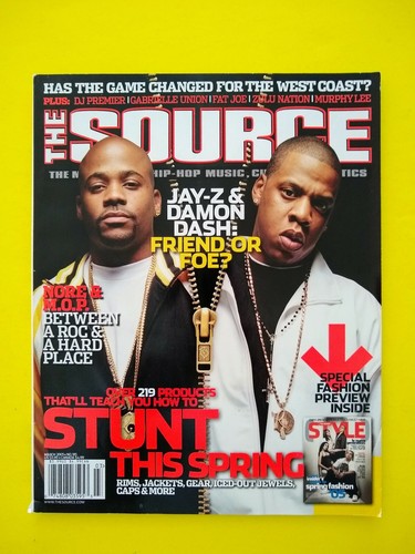 SOURCE MAGAZINE MARCH 2005 JAY Z DAMON DASH RAP HIP HOP WEST