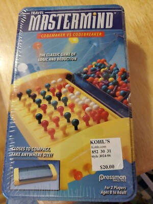 Travel Mastermind Codemaker vs Codebreaker The Game of Logic & Deduction, New 