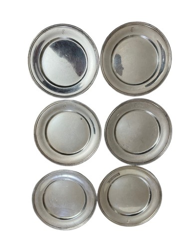 6 VINTAGE S. KIRK & SON STERLING SILVER BREAD & BUTTER PLATE