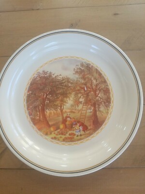 Corning Corelle - Currier & Ives Apple Harvest Spring 10 1/4'' Dinner Plate looks