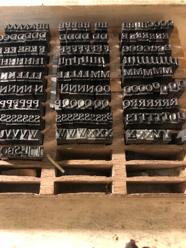 Letterpress Metal Type 9 Pt lead alphabet block printing press print
