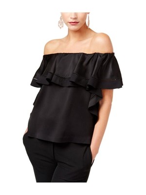 Женский черный топ с открытыми плечами RACHEL ZOE 8
