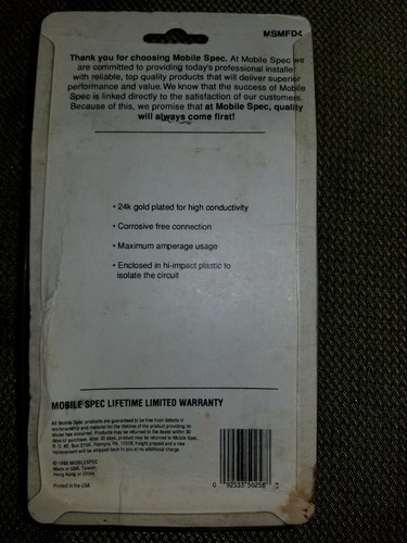 MOBILESPEC MSMFD4 Car 4-Way Maxi-Fuse Distribution Block 4GA IN & OUT 24k gold p