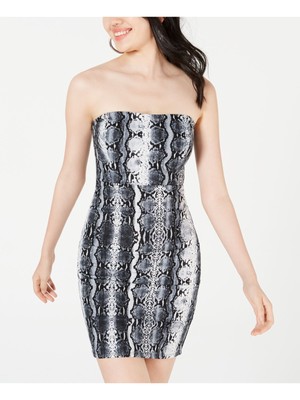 

JUMP Женское серое мини-облегающее коктейльное платье без рукавов для юниоров, Серый