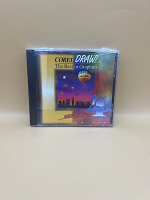 COREL DRAW! 4 CD-Rom, 1993, PC Graphics Software NEW
