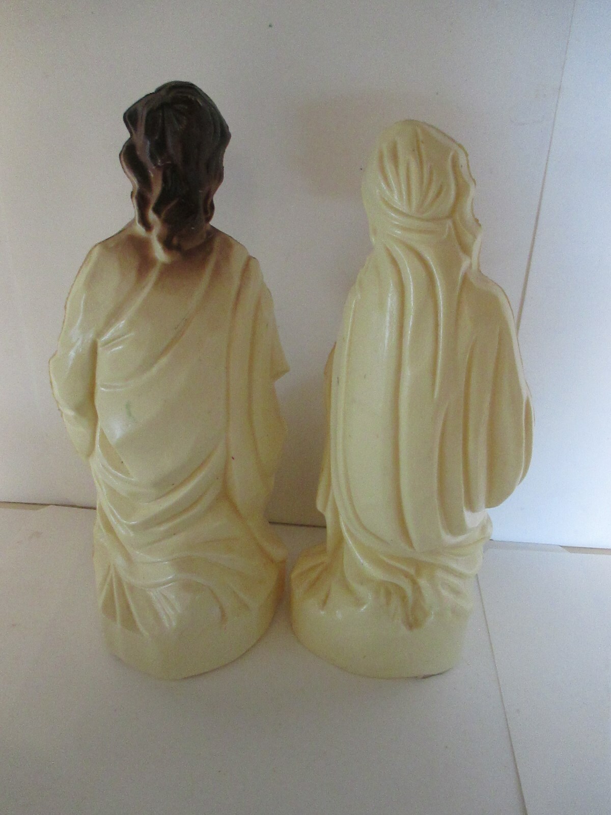 Vintage Hard Plastic Christmas Nativity Mary Jesus Joseph