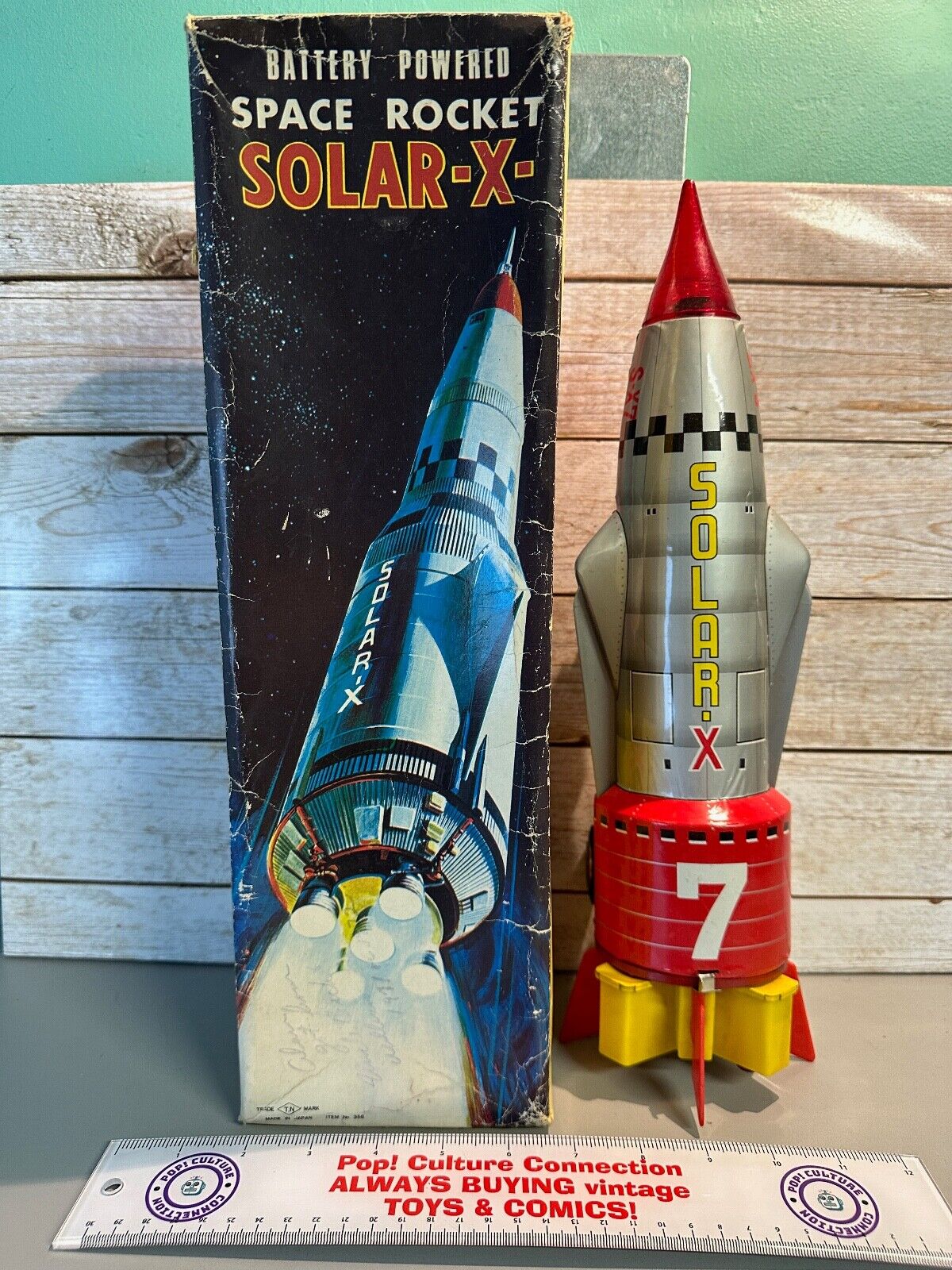 Vintage 1960's Nomura Battery Powered Space Rocket Solar X Vintage 1960's Nomura Battery Powered Space Rocket Solar X