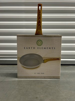 Earth Elements 11'' Fry Pan  Non-Stick Frying Pan Cream w/ Gray Speckle EE28F01
