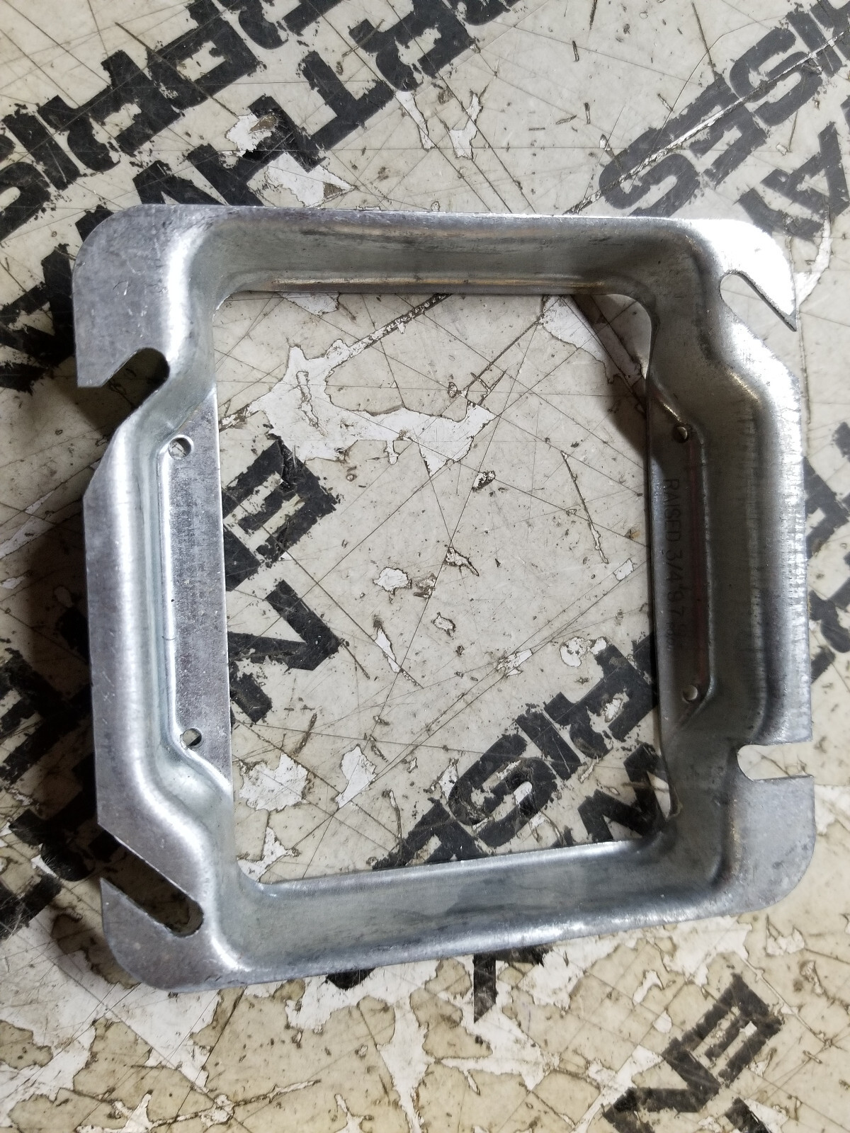 LOT OF 14PC - ABB 4 inch x 3/4 inch Raised Ring 2 Device Steel City Square Cover - Picture 2 of 3