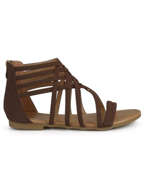 

JOURNEE COLLECTION Женские коричневые сандалии-гладиаторы с закрытой спиной Hanni Toe 7,5, Коричневый, HANNI-SANDAL