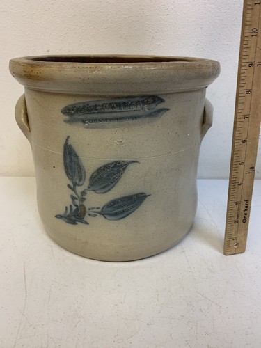 Flack & Van Ardsdale  2 Gallon Salt Glaze stoneware crock