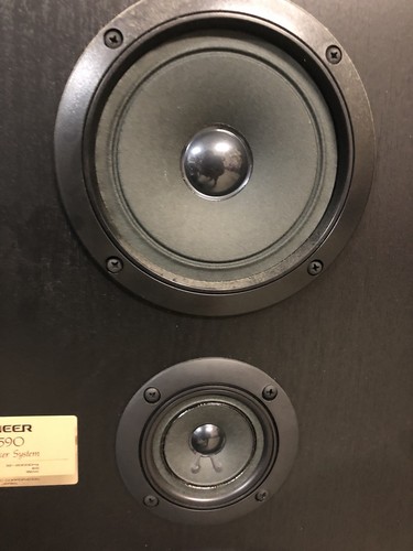 Vintage Pioneer CS-R590 Floor Speakers Pair w/ Grills - Sound Great!