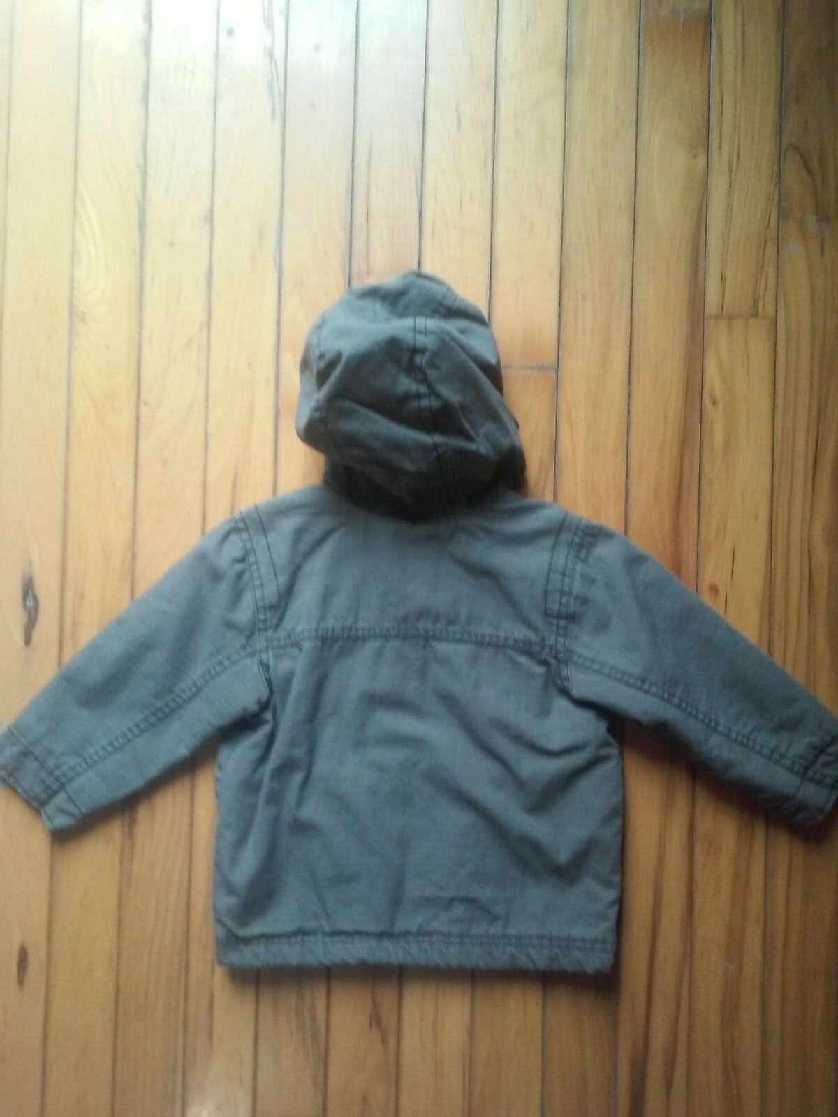 MILITARY STYLE JACKET,OLIVE GREEN,MILITARY ACCENTS,OLIVE GREEN,18-24 MOS,HOOD