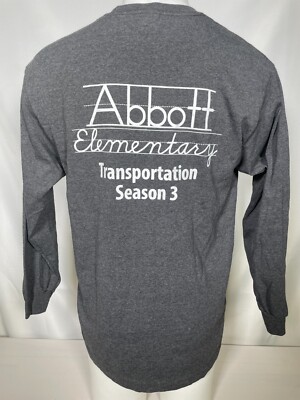 Abbott Elementary ABC Season 3 Transportation Crew Long Sleeve Shirt Men's LARGE