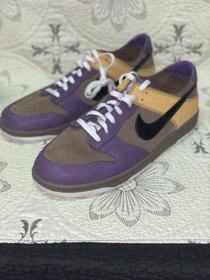 purple yellow nike dunks