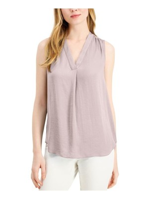 ALFANI Женская розовая майка без рукавов с вырезом и вырезом Размер: XS