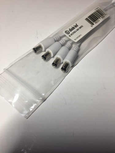 Diode LED DC Splitter 4 way White DI-DCSP4 Male DC 5.5 x 2.1mm Lot of 100