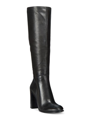 KENNETH COLE NEW YORK Женские черные кожаные ботинки для верховой езды на блочном каблуке Justin 5,5 М