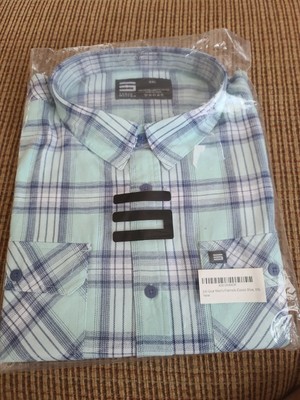 NEW Three Sixty Six Flannel Shirt Classic Blue XXL 2XL NIP (U)