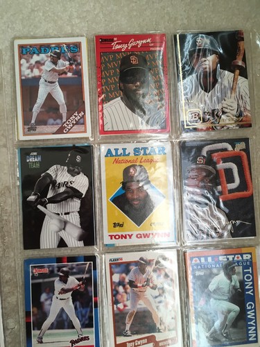 MLB SAN DIEGO PADRES TONY GWYNN 3,000TH HIT PICTURE & HIGHLIGHTS + 40 BB Cards