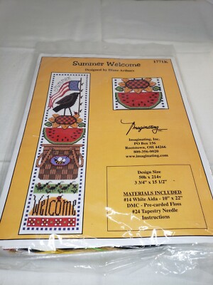 Imaginating Inc Counted Cross Stitch Kit NIP Summer Welcome