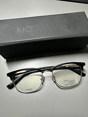 New Kio Yamato Titanium Eyeglasses Black/Silver KT-480U