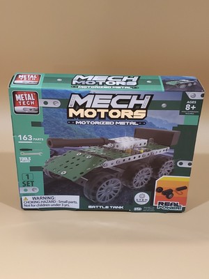 Mech Motors Workshop Battle Tank Motorized & Mechanized 163 Piece STEM Build 8+