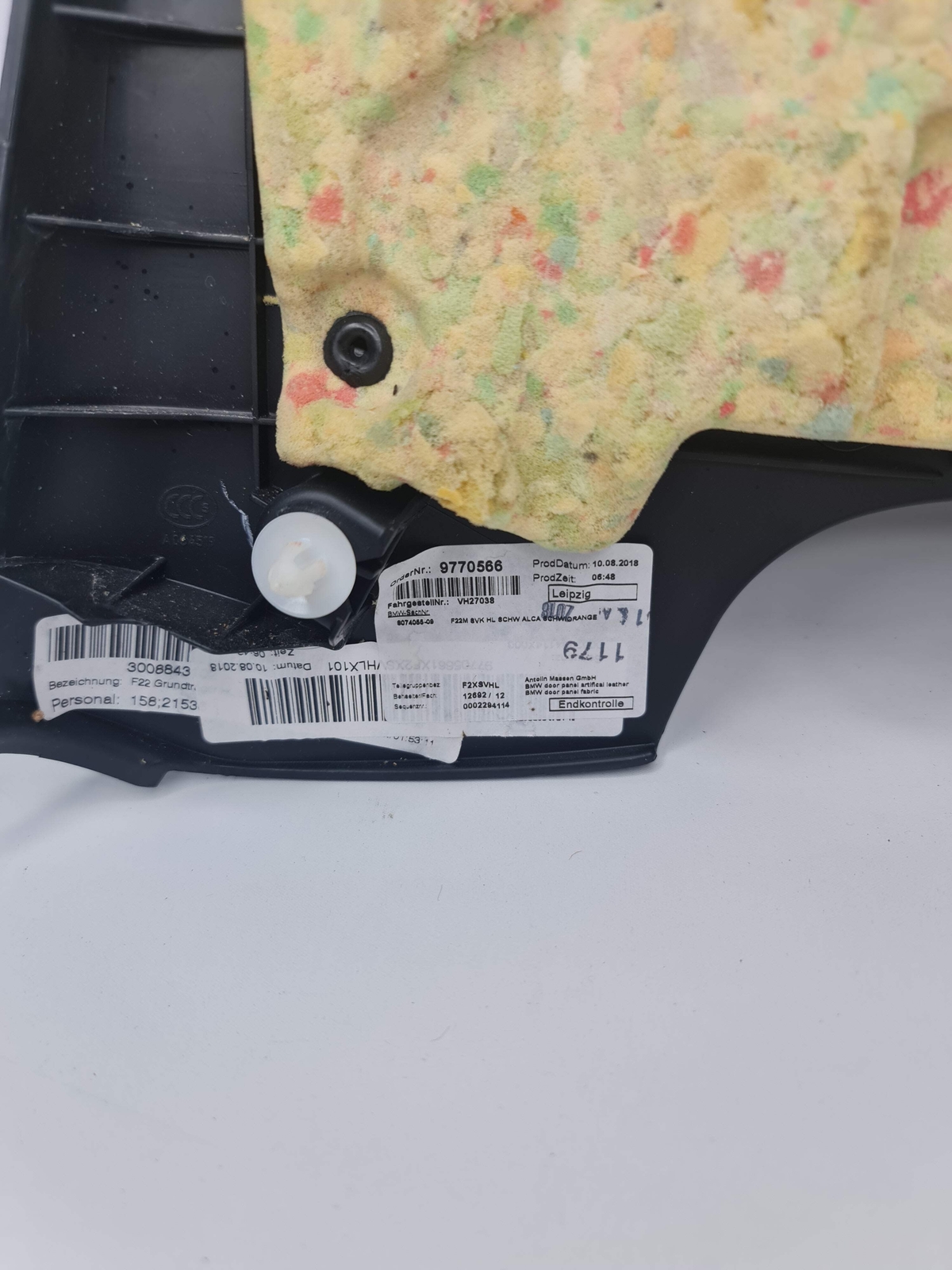 0 Unknown F87 M2 Competition Rear Passenger Door Card Black Leather Orange Stitching - 977 image 4