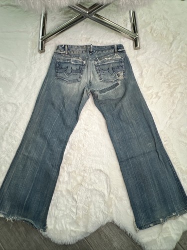DIESEL-X-Rotuck Jean's-36x28-Vintage 2003 Repaired-Made In