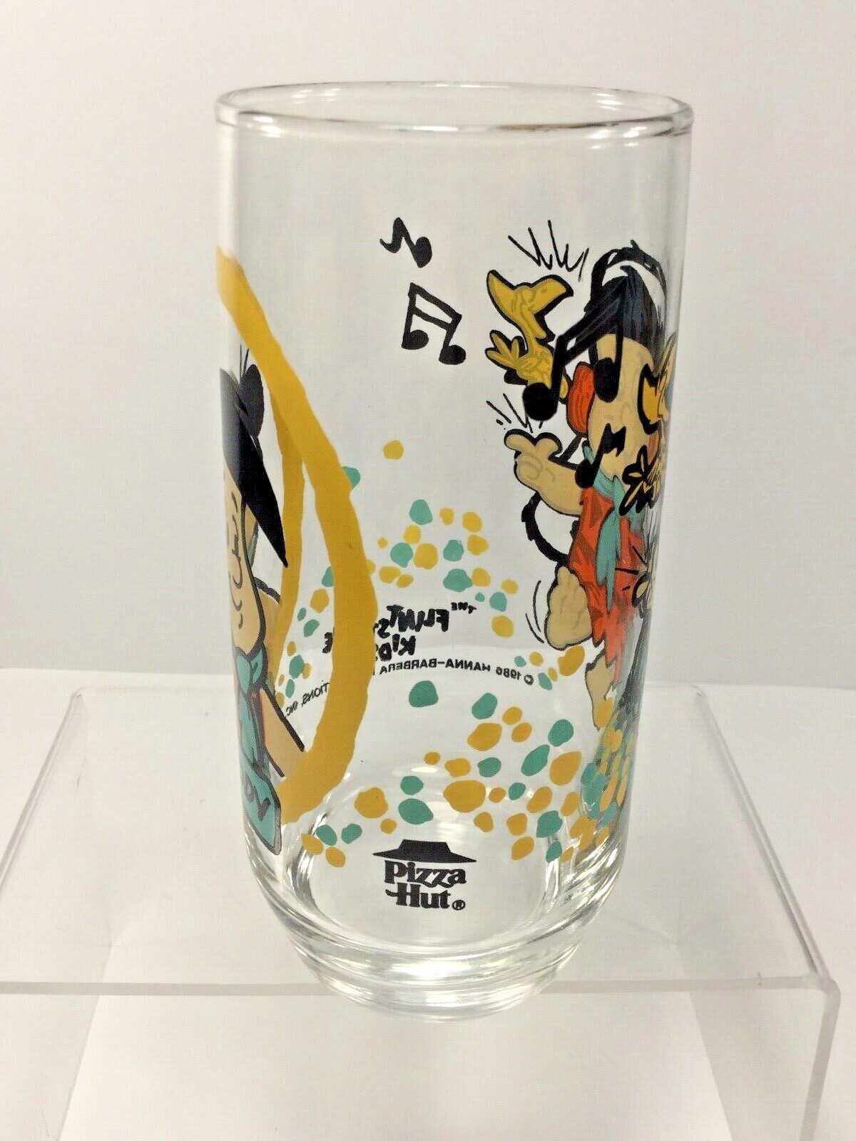 Vintage,1986 Pizza Hut Promotinal Flintstone Kids, 'Freddy' 16 oz Tumbler Glass