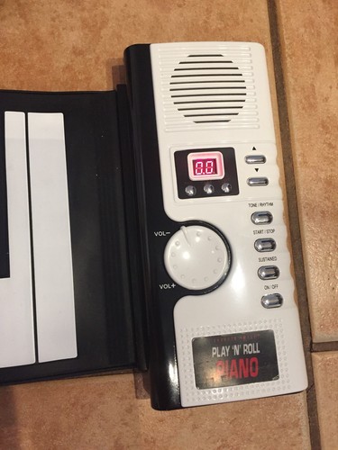 Sharper Image 49 Key Play 'n' Roll Electronic Piano W / AC Power Supply