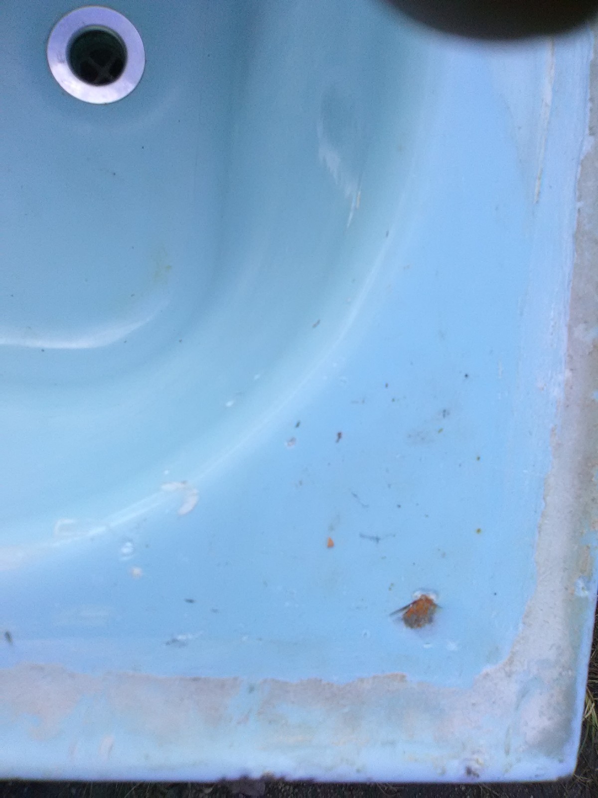 Mid Century Matching Cast Iron  Blue Tub & Ceramic Rheem September 11, 1963 Sink