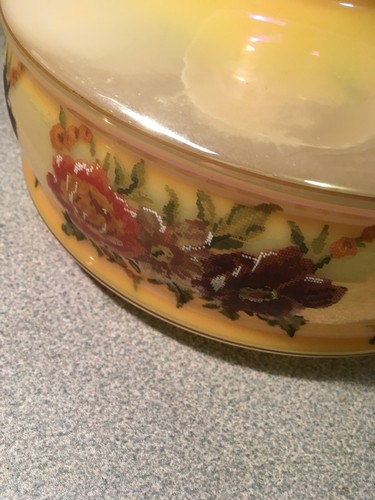 Iridescent Luster Lamp Shade Glass 9” By 9” Antique