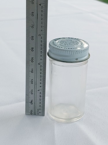 Vintage Alka-Seltzer Glass Bottle with Metal Screw On Cap