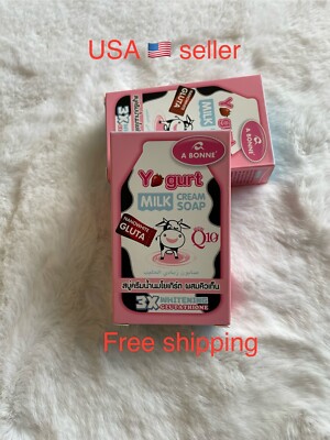 A Bonne Yogurt Milk Cream Soap 90g x3pcs Free Shipping From USA  